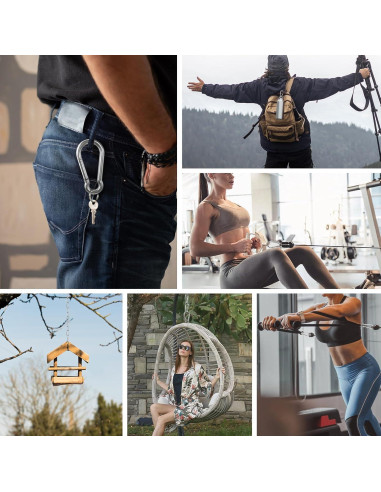 Ganchos de Clip KINLINK M4 de Acero Inoxidable 10pcs 3.98cm