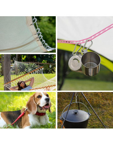 Ganchos de Clip KINLINK M4 de Acero Inoxidable 10pcs 3.98cm