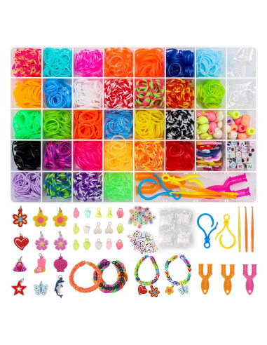Kit de Pulseras de Goma UUEMB 3000 Piezas DIY Colorido
