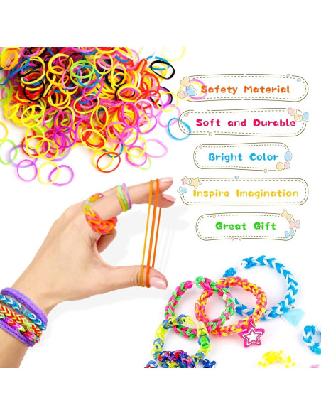 Kit de Pulseras de Goma UUEMB 3000 Piezas DIY Colorido