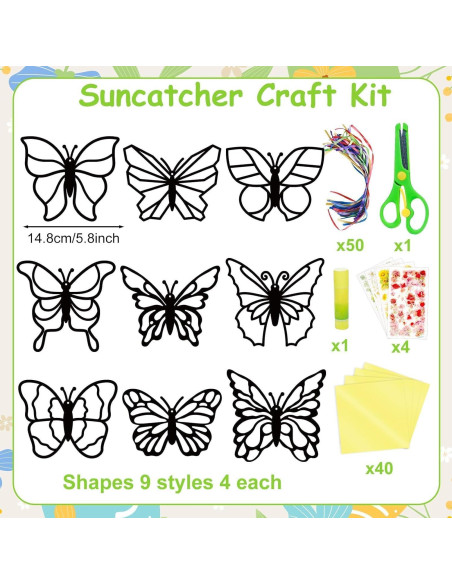 Kit de Manualidades EggSun Mariposas Atrapa Rayos 9 Diseños