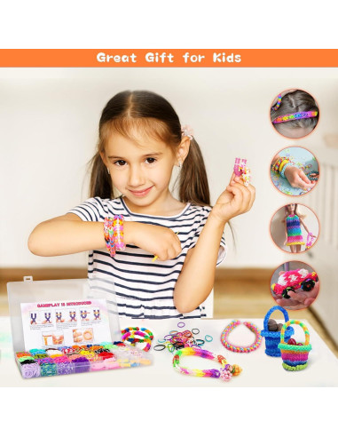 Kit de Pulseras de Goma UUEMB 3000 Piezas DIY Colorido