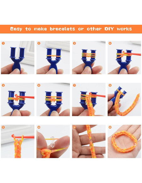 Kit de Pulseras de Goma UUEMB 3000 Piezas DIY Colorido