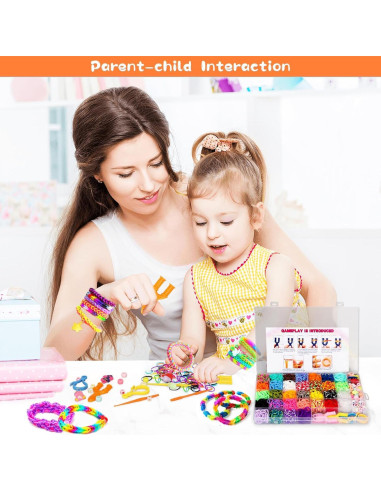 Kit de Pulseras de Goma UUEMB 3000 Piezas DIY Colorido