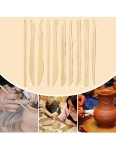 Kit de Herramientas de Escultura de Arcilla AOZUO - 10 Piezas 2