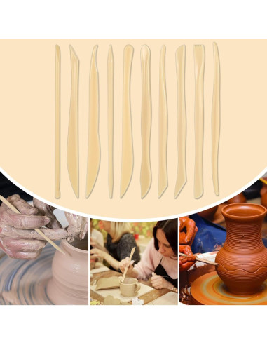 Kit de Herramientas de Escultura de Arcilla AOZUO - 10 Piezas