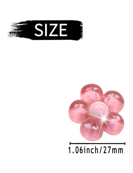 6 Accesorios de Coche Flor Pentapétala PurYupearl Multicolor