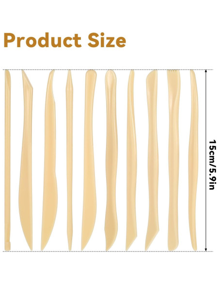 Kit de Herramientas de Escultura de Arcilla AOZUO - 10 Piezas