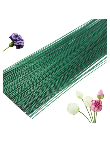 200 Alambres Florales Verdes 40.64 cm 22 Gauge Hamiggaa
