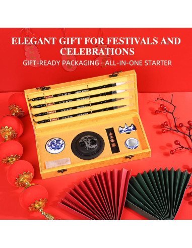 Juego de Caligrafía China I-MART para Principiantes - 10 Piezas