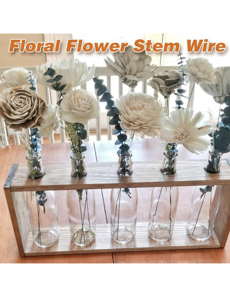 200 Alambres Florales Verdes 40.64 cm 22 Gauge Hamiggaa