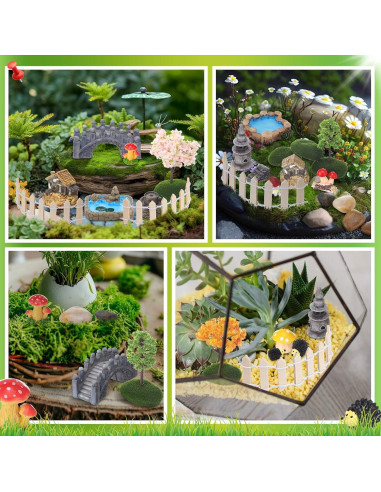 Set 35 Accesorios Mini Jardín VioraWhite para Arañas Saltadoras