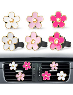 Accesorios de Coche HiComFly 6 Piezas Ambientadores Rosa 2