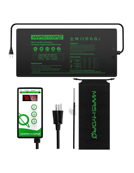 Alfombrilla Térmica MARS HYDRO 10x20.75" con Termostato