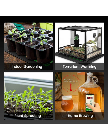 Alfombrilla Térmica MARS HYDRO 10x20.75" con Termostato