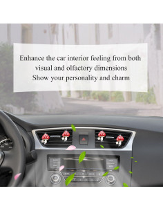Clips Difusores de Aire para Auto ORIESSE Hongo 4pcs Aroma Floral 2