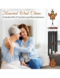 Campana de Viento Conmemorativa FLAGWIX 81 cm Ángel Girasol 2