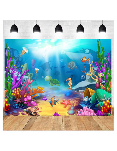 Fondo de Fotografía Marítimo LTLYH 2.1x1.5m Coral Tropical