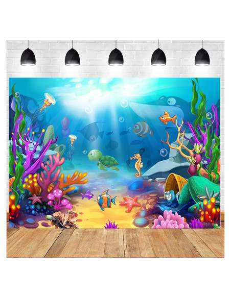 Fondo de Fotografía Marítimo LTLYH 2.1x1.5m Coral Tropical