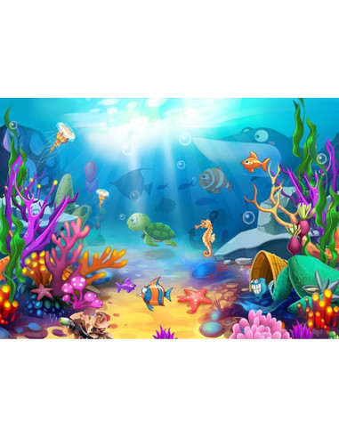 Fondo de Fotografía Marítimo LTLYH 2.1x1.5m Coral Tropical