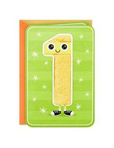 Tarjeta de Cumpleaños 1er Año Hallmark para Niños Peluda