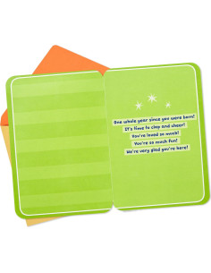 Tarjeta de Cumpleaños 1er Año Hallmark para Niños Peluda 2