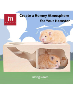 Casa de Madera Marchul para Hámsteres - Refugio y Juguete 2