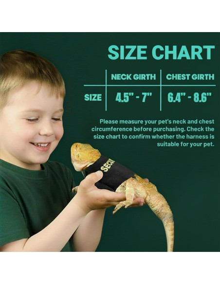 Conjunto Arnés y Correa Ajustable TRECKPET para Dragón Barbudo