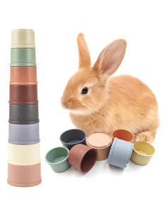8 Tazas Apilables para Conejos Starfa Lab - Juguetes Coloridos