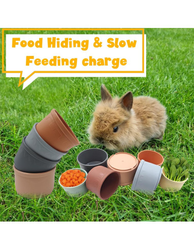 8 Tazas Apilables para Conejos Starfa Lab - Juguetes Coloridos