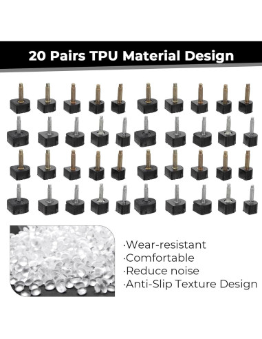 Kit de Reparación de Tacones Altos Tucnoeu - 20 Pares de Tapas