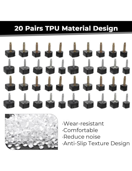 Kit de Reparación de Tacones Altos Tucnoeu - 20 Pares de Tapas