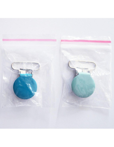 21 Clips de Chupete Redondos de Metal Sutoyuen 3.6cm