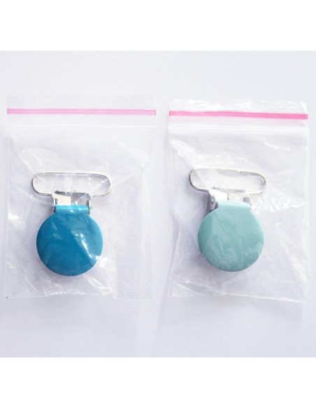 21 Clips de Chupete Redondos de Metal Sutoyuen 3.6cm