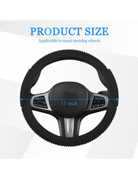Funda de Volante Wuyaoyao de Silicona Antideslizante 38 cm