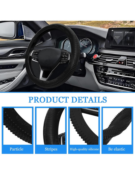 Funda de Volante Wuyaoyao de Silicona Antideslizante 38 cm