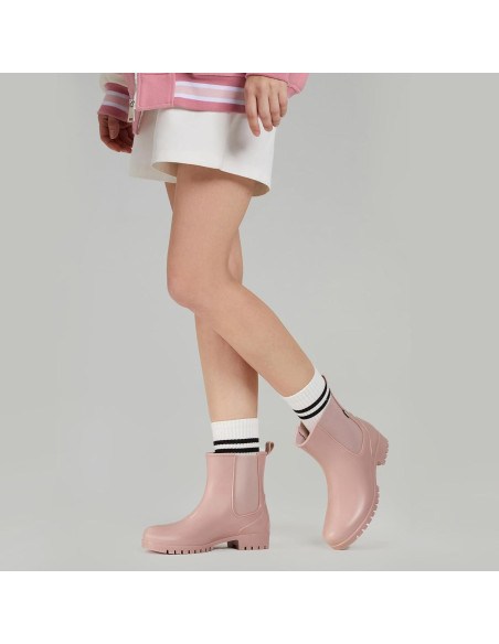 Botas de Lluvia HISEA para Mujeres Rosa 11 Antideslizantes