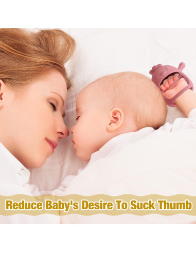 4 Juguetes de Dentición para Bebés Silicona 0-6 Meses