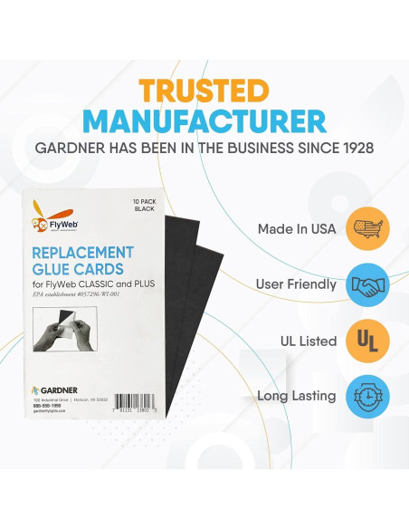 Tableros de Pegamento Gardner FlyWeb Classic - 10 Unidades