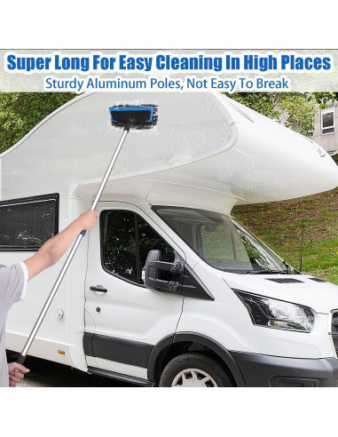 Kit de Lavado de Autos Wontolf 5 Piezas Azul con Cepillo y Mitón