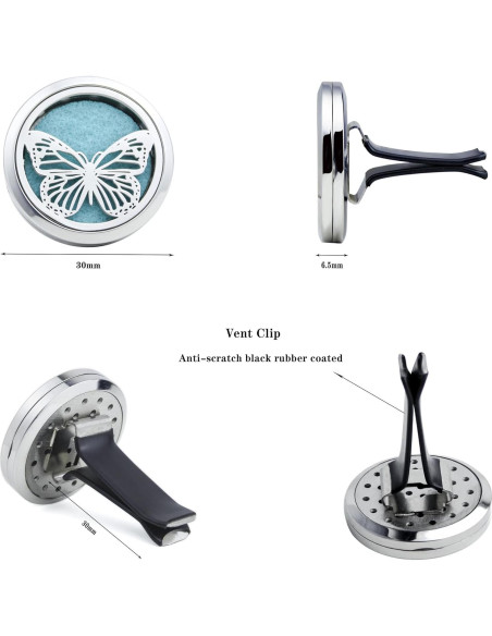 Difusor de Aceite Esencial para Auto AZNECK Mariposa 30mm Difusor de Aceite Esencial para Auto AZNECK Mariposa 30mm