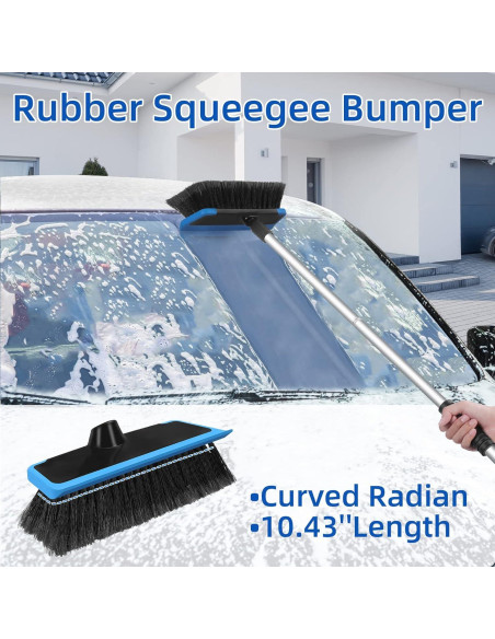 Kit de Lavado de Autos Wontolf 5 Piezas Azul con Cepillo y Mitón