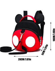 Arnés Antipérdida para Bebés Yimidear Rojo Algodón Ecológico 2