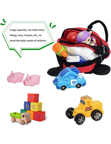 Arnés Antipérdida para Bebés Yimidear Rojo Algodón Ecológico