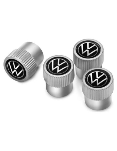 Tapa de Válvula de Neumático Volkswagen Negro Juego de 4