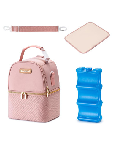 Bolsa Enfriadora de Leche Materna Docami Rosa 6 Botellas 266 ml