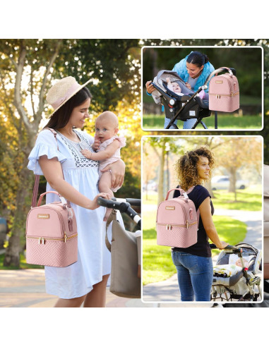 Bolsa Enfriadora de Leche Materna Docami Rosa 6 Botellas 266 ml