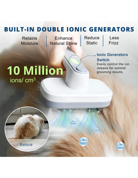 Cepillo Autolimpiante para Mascotas ENUKYCOM - Iones Negativos