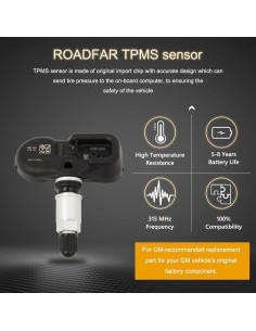 Sensor TPMS ROADFAR 315MHz para Infiniti y Nissan - Juego de 4 2