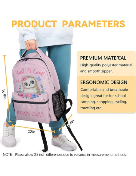 Mochila UNIKITTY Rosa 40.6 cm con Correas Ajustables